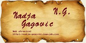 Nadja Gagović vizit kartica